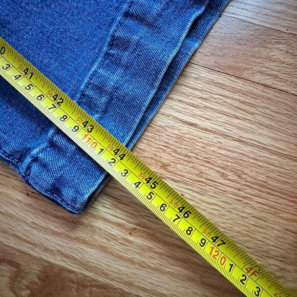 Extra High-Rise Wide Leg Blue Denim Jeans Boho Retro Size 14 - Picture 7 of 8